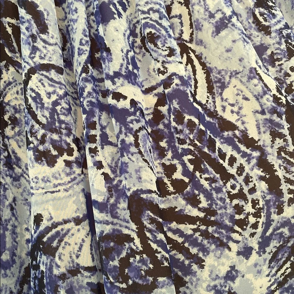 BCBGMAXAZRIA Ellie Blue Paisley Maci Dress 100% silk - Picture 8 of 8